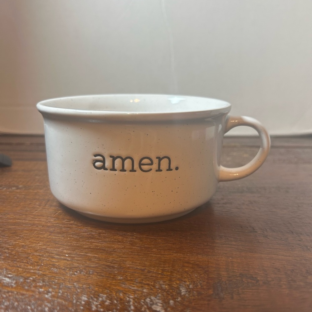 Artisan Collection White AMEN Coffee Tea Ceramicc Mug